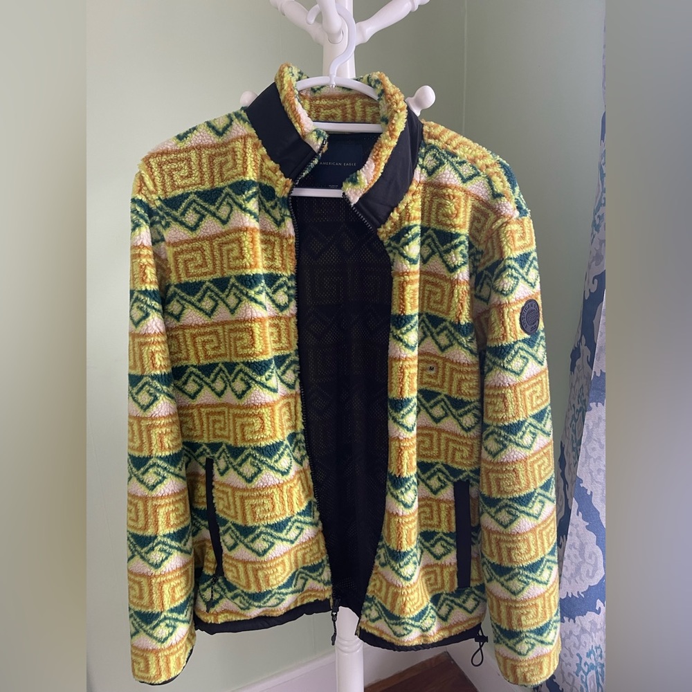 American Eagle Zip-up Sherpa Jacket